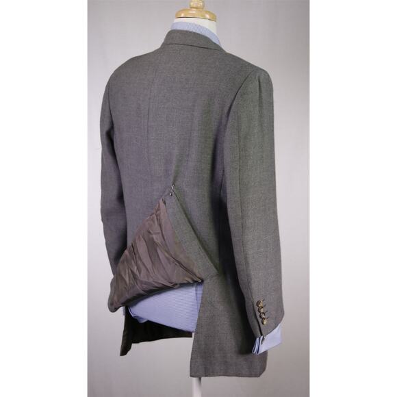 Canali Exclusive Collection Gray Knit Woven 100% Cashmere Blazer Jacket 40R - Picture 7 of 10
